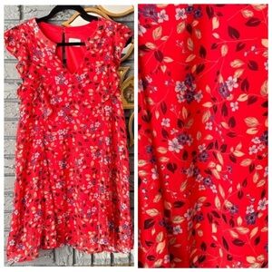 Sienna Sky Red Floral Ruffled Sundress